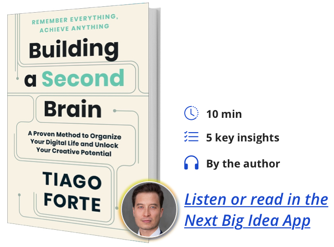 Building a Second Brain: A Proven Method to Organize Your Digital Life and Unlock Your Creative Potential by Tiago Forte